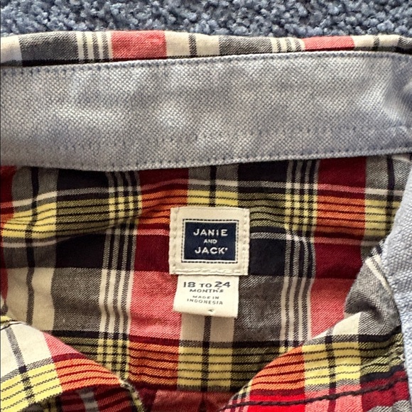 Janie and Jack Multicolor Plaid Shirt - Picture 2 of 6